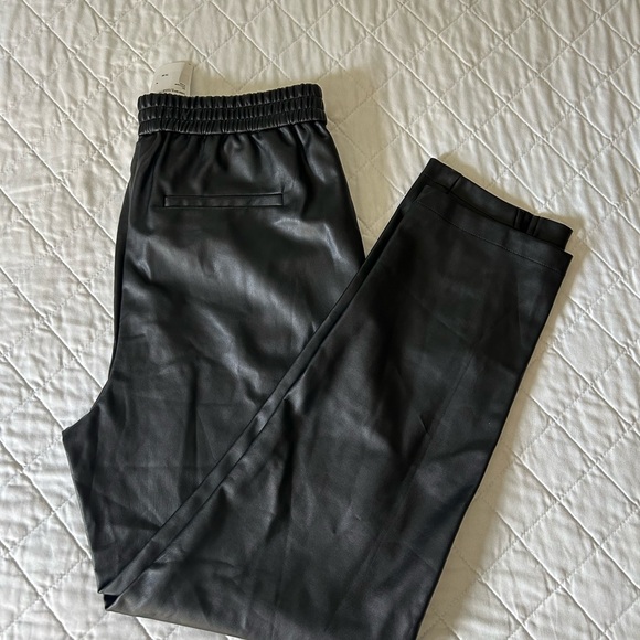 Halogen Black Faux Leather Pants - Picture 2 of 14
